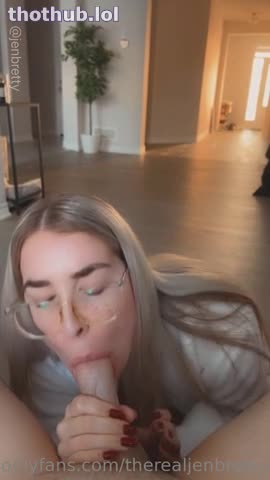 Jen Bretty blowjob BIG DICK husband !!! Cum in Mouth