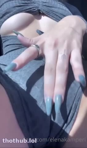 New Elena Kamperi Masturbate in car !!!