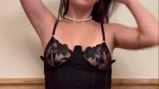 Arikytsya onlyfans leak – show off lustful body in black lingerie