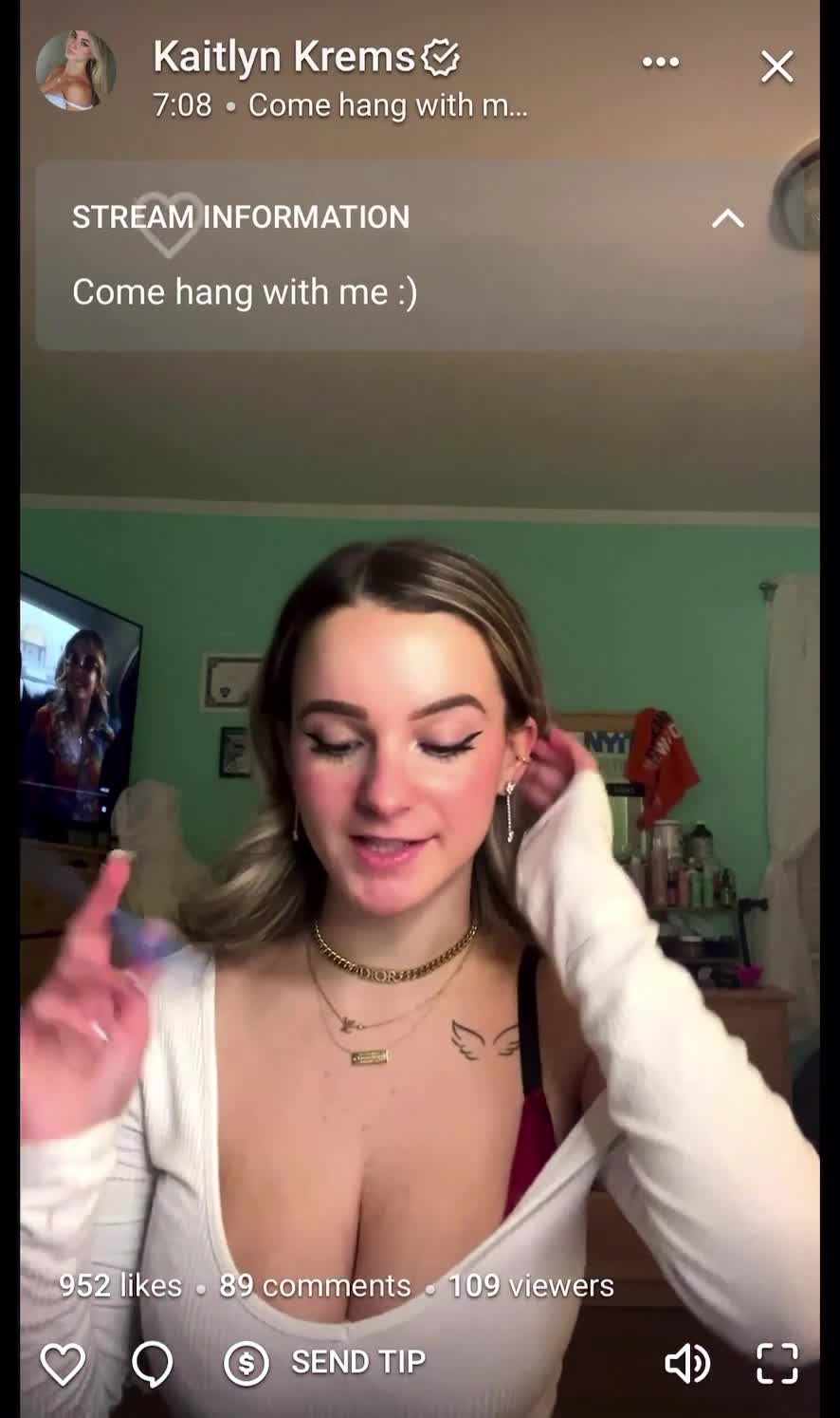 Kaitlyn krems onlyfans leaked – Livestream Show off big boobs