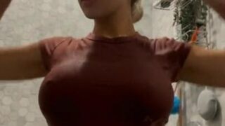 Abby Rao Nude Shower Nip Slip PPV Video Leaked