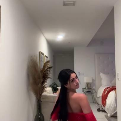 Camilla Araujo Tease in Red Bodysuit Video Leaked
