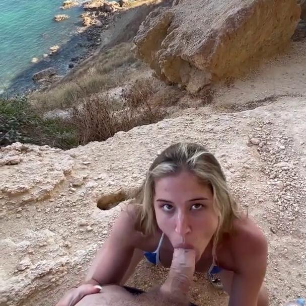 Miss Rager Outdoor Blowjob Facial on Cliff Video Leaked